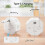 2PCS (Pearl White)Rechargeable Visual Timer, 8-Angle Auto-Rotating Screen with Gravity Sensor, Digital Timers for Classroom, Small Kitchen Timers for 3