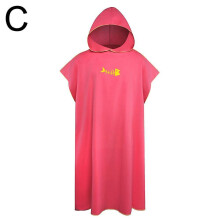 (Red) Towel Bathrobe Beach Quick Drying Adult Swimming Hooded Absorbent Bath