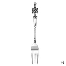 (Fork) Cutlery Fork Spoon Mermaid Skull Stainless Steel Festival Tableware