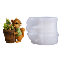 Plasters Concretes Flower Pot Silicone Mold Pen Holders Mould