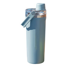 Isolierte 800-ml-Wasserflasche aus rostfreiem Stahl mit-Blau