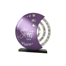 Moon/Ferris Wheel Pattern Compact ABS Rotating Desktop-Purple 2
