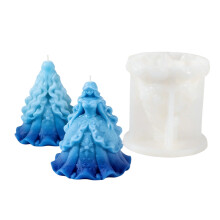 Moules à bougies en Silicone pour robe de princesse, pour-UN