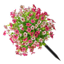 Realistic Flower Stake Outdoor Artificial Plant With-rose red