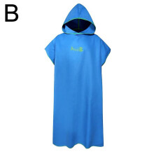 (blue) Towel Bathrobe Beach Quick Drying Adult Swimming Hooded Absorbent Bath