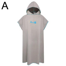 (gray) Towel Bathrobe Beach Quick Drying Adult Swimming Hooded Absorbent Bath