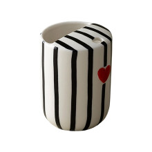 Tasse en céramique résistante à la chaleur,-les rayures d'amour