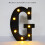 8PCS Plastic LED Lighted Alphabets Letter Number For 2026-White 6