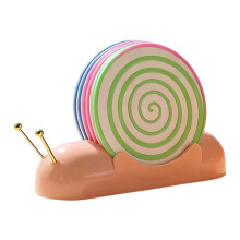 Lebendige Schnecken-Untersetzer für heiße, kalte Getränke-Rosa 1