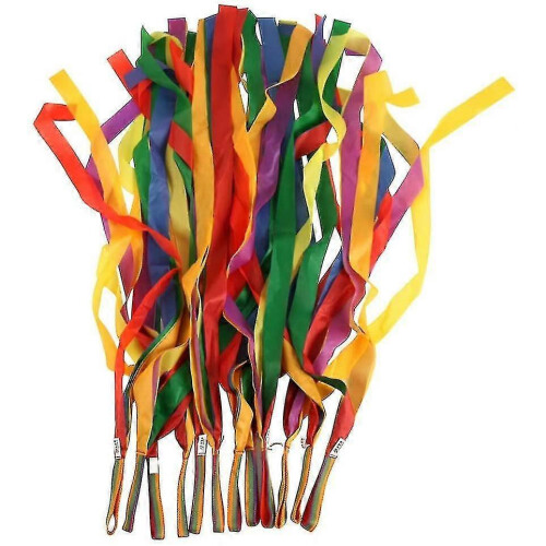 12pcs Rainbow Ribbon Dance Ribbon Colored Ribbon (multi-colored)-hs