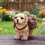 Pot de fleur en résine en forme d'animal du Labrador, conteneur 4