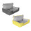 Lit suspendu pour chien, facile à laver, Design-Jaune 2