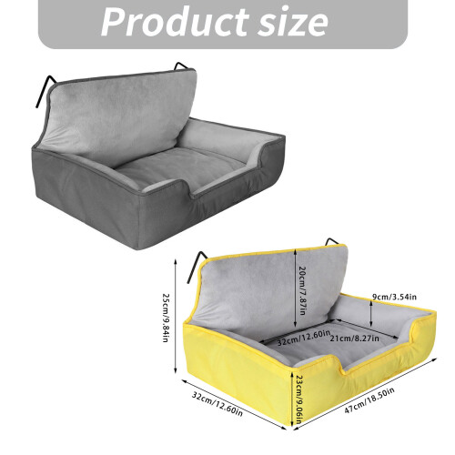 Lit suspendu pour chien, facile à laver, Design-Jaune 2