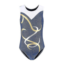 (7-8Y, Dark Blue) Girls' Sleeveless Dancewear Gymnastics Leotard Ballet Leotards