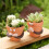 Pots en forme de main de prière avec visages amusants, Pots de 4