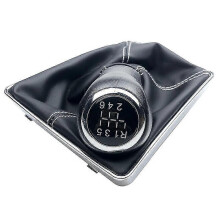 (WhiteR123456) For Opel Astra Iii H 1.6 Vauxhall 2004 2005 2006 2007 2008 2009 2010 Car Styling Gear Shift Knob Lever Gaiter Boot Cover Case-12345r
