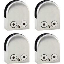 4PC 304 Stainless Steel Glass Clamp Stair Window Clamp (4 Pack)