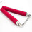 (Red) Sturdy Metal Chain Foam Nunchaku for Training 1