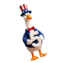 Handgefertigte Gänse-Figur aus Kunstharz, patriotisches-A 5