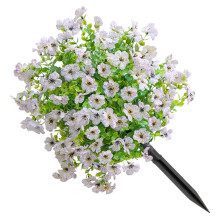 Piquet de fleur réaliste, plante artificielle d'extérieur-Blanc