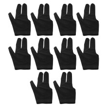 10St Biljardhandskar 3 Fingrar VäNster och HöGer Handske Snooker Cue Poolhandskar
