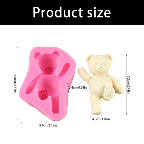 Premium Silicone Baking Molds In Funny Kicking Bear Shape 2