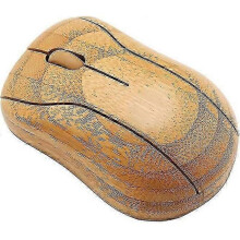 2024 New wireless optical bamboo mouse with USB receiver, suitable for laptops, computers