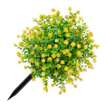 Kunstbloem Realistische plastic bladeren Groene plant met-Geel