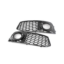 Mesh Fog Light Frame Fog Lamp Grille for A4 B8 Rs4 2009-2012 Glossy Black 8kd807682 8kd807681 Y