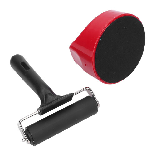 2 stuks ergonomische handgreep rubberen drukrollen set