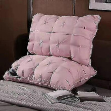 (Pink) Luxury Hotel Quality Soft And Fluffy Pillows Relieve Neck Pain And Adjustable Ergonomics