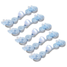 Practical Satins Button With Handmade Braids Detail-Light Blue