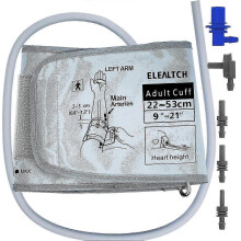 Extra Large Cuff Compatible with Omron 9u201d-21u201d Inches (22-53CM) XL Blood Pressure Adult ARM BP Replacement Cuff for Big ARM, Grey-Good