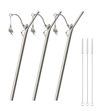 Creative Fishing Design Metal Straw Kitchen Essential-3Pcs