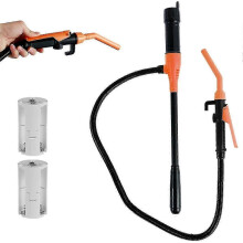 Liquid Transfer Pump Transfer Pump with Flow Control Nozzle 2.4 Gallons Portable Efficient Fuel Transfer Pump Orange-Good