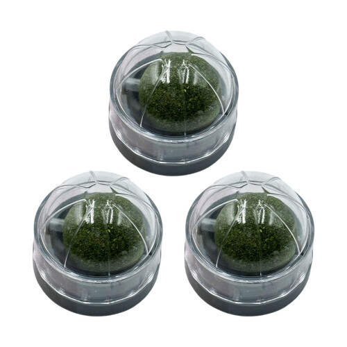 3PCS Cats Teething Catmint Ball Cats Attracting Rotating-Gray