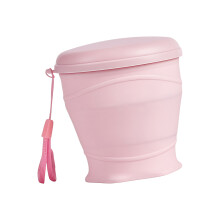 Trinkbecher mit Deckel und Tragegurt, spülmaschinenfestes-Rosa