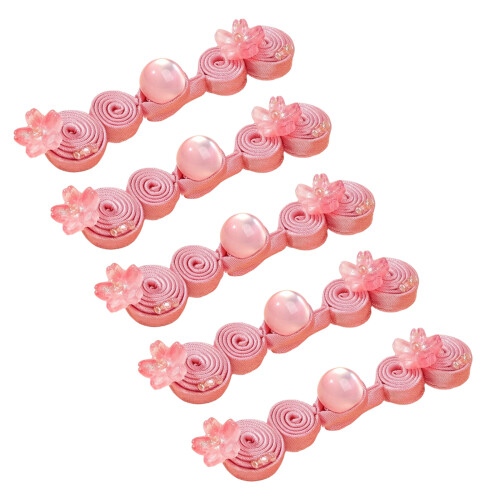 Satins Materials Qipao Button With Intricate Handwoven-Pink.