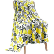 (50*40inch, Lush Lemons) Love Those Lemons Throw Blankets: Soft Plush Accent For Sofa Couch Chair Bed Dorm Or Travel