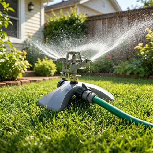 360 Degree Variable Lawn Sprinkler Featuring Strong Metal Nozzle 1