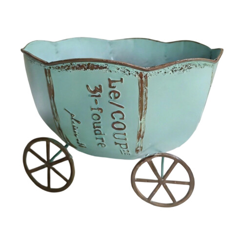 Vase en fer pour décoration de jardin et cour,-vert menthe