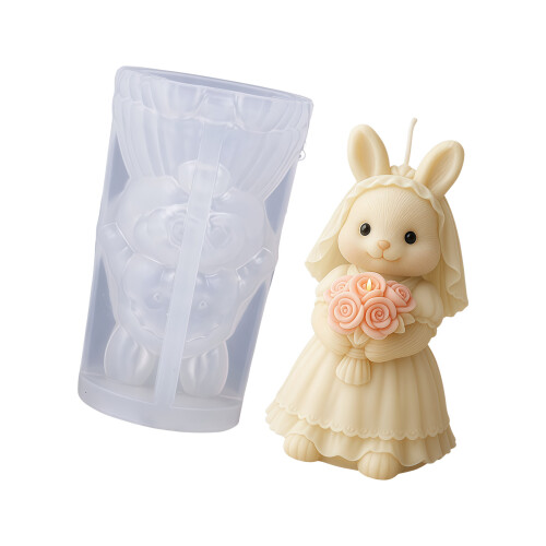 Wedding Rabbit Silicone Candle Molds for Resin Casting Candle