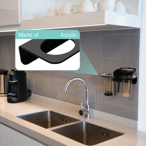 Easy Install Acrylic Coffee Press Wall Stand For Organized 1