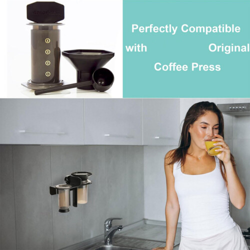 Easy Install Acrylic Coffee Press Wall Stand For Organized 2