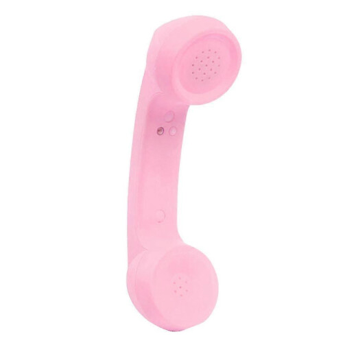 (Pink) Wireless Retro HeadphoneTelephone Handset Receiver Bluetooth-compatible 2.0-Good