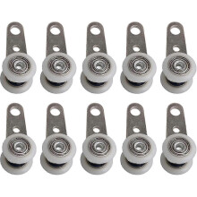 Set of 10 rollers for bay windows or sliding doors - metal and plastic - 4.0 x 1.9 cm-Good