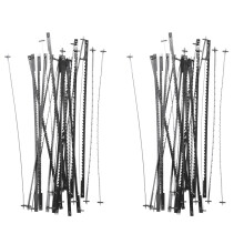 48Pcs Scroll Saw Blades 127mm Carbon Steel Fretsaw Blades with Pin 10/15/18/24 Teeth Standard Fine Cut Saw Blades