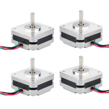 4X 17Hs08-1004S 4-Lead Nema 17 Stepper Motor 20mm 1A 13Ncm(18.4Oz.In) 42 Motor Nema17 Stepper for DIY 3D Printer Cnc