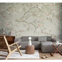 Superfresco Easy Blossom Trail Sage Print To Order 3m x 2.8m Mural | Wallpaper Roll