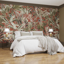 Superfresco Easy Funky Jungle Terracotta Print To Order 3m x 2.8m Mural | Wallpaper Roll
